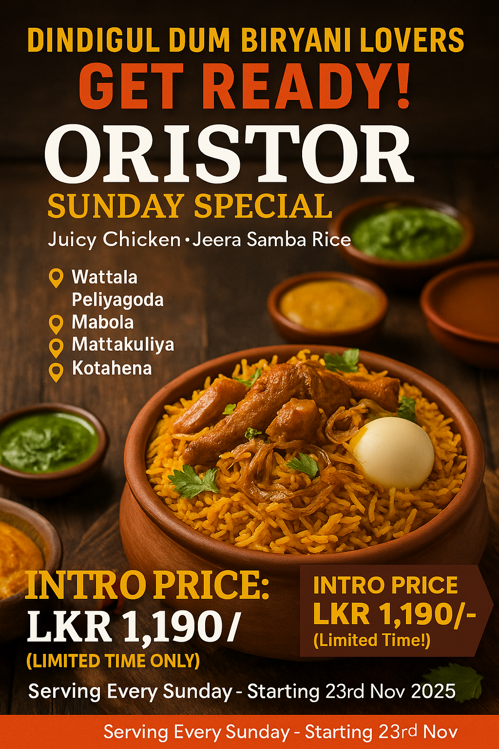 Oristor Authentic Chicken Dum Biryani